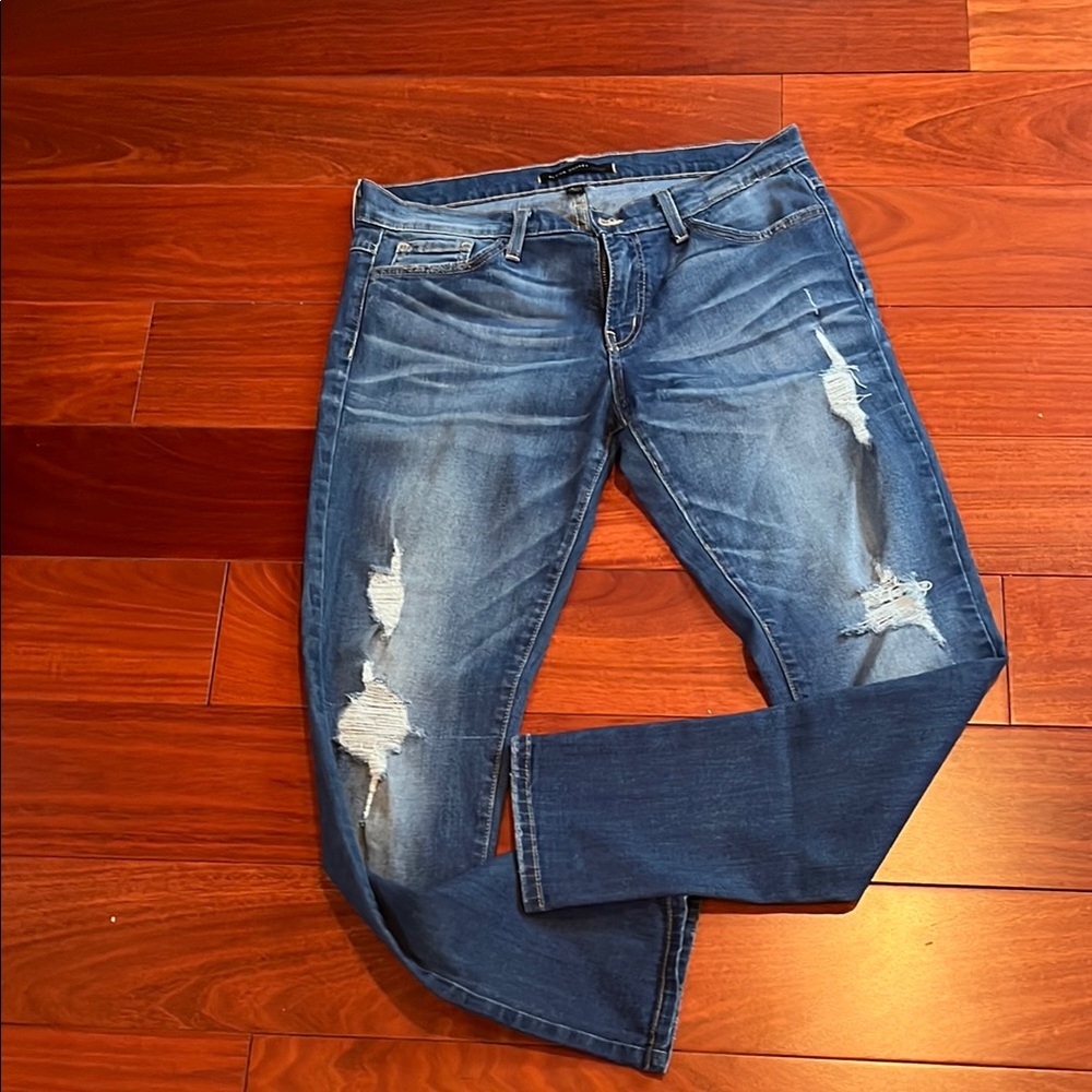 Flying Monkey Blue Skinny Jeans with Distressed Details